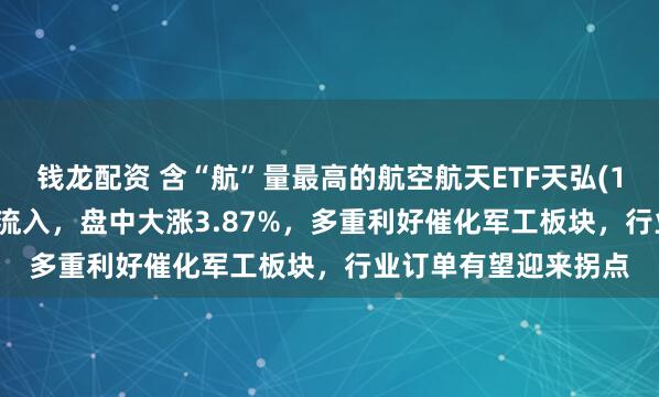 钱龙配资 含“航”量最高的航空航天ETF天弘(159241)连续两日净流入，盘中大涨3.87%，多重利好催化军工板块，行业订单有望迎来拐点