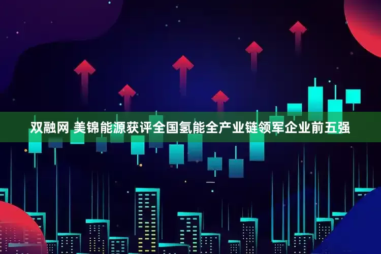 双融网 美锦能源获评全国氢能全产业链领军企业前五强